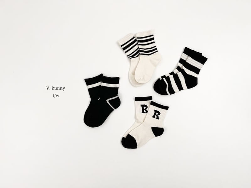 V Bunny - Korean Children Fashion - #kidsstore - Als Socks Set