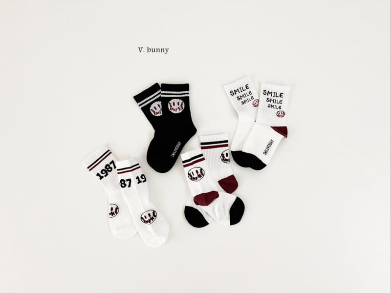 V Bunny - Korean Children Fashion - #magicofchildhood - Smile Ball Socks Set - 7