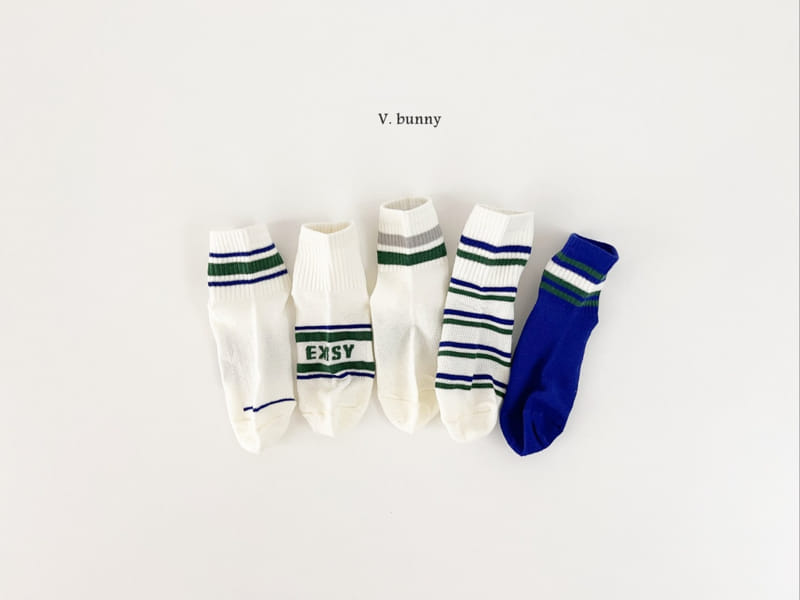 V Bunny - Korean Children Fashion - #prettylittlegirls - Ex Socks Set - 11