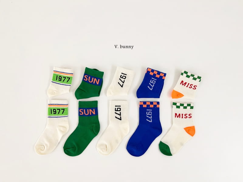 V Bunny - Korean Children Fashion - #prettylittlegirls - Sheel Tic Socks Set - 11