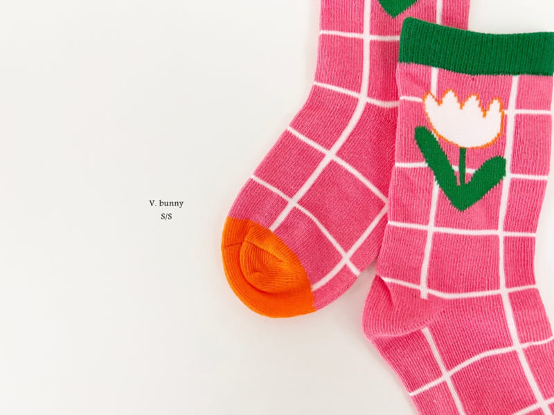 V Bunny - Korean Children Fashion - #toddlerclothing - Cherry Rabbit Socks Set - 4