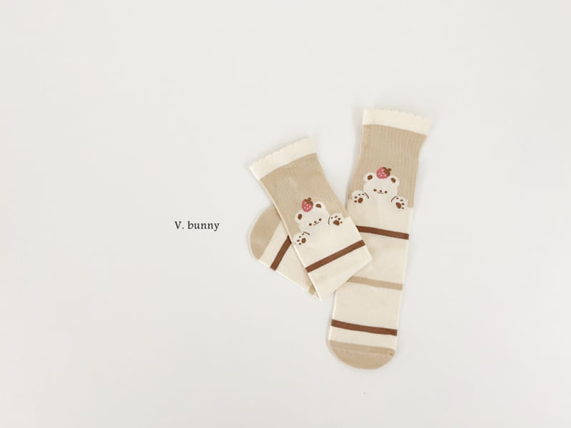 V Bunny - Korean Children Fashion - #stylishchildhood - Strawberry Socks Set - 3