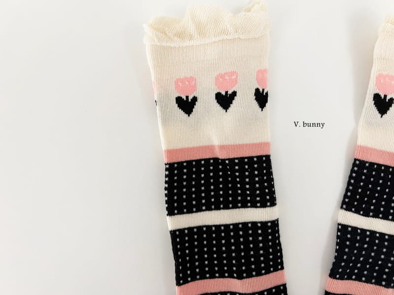 V Bunny - Korean Children Fashion - #todddlerfashion - Lovely Rabbit Socks Set - 2