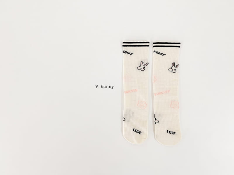 V Bunny - Korean Children Fashion - #toddlerclothing - Lovely Rabbit Socks Set - 3