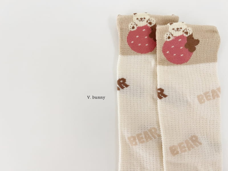 V Bunny - Korean Children Fashion - #toddlerclothing - Strawberry Socks Set - 2