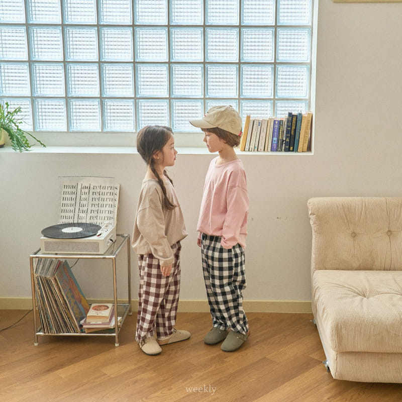 Weekly - Korean Children Fashion - #stylishchildhood - Check Pants