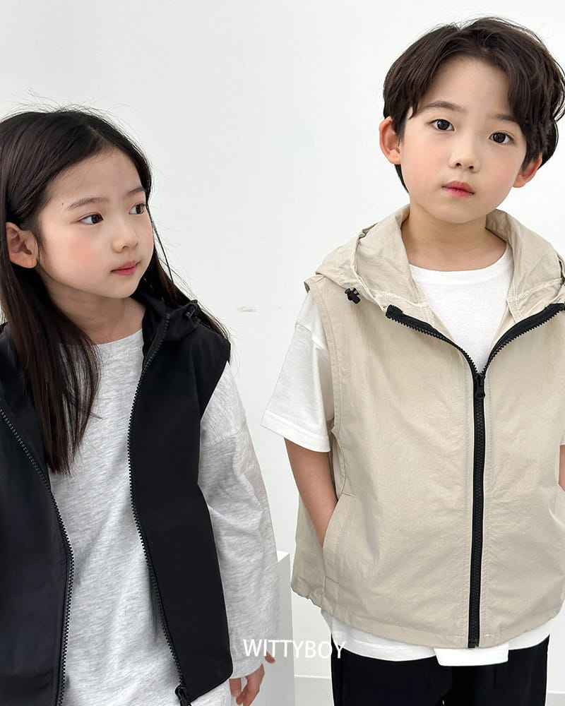 Witty Boy - Korean Children Fashion - #kidzfashiontrend - Vibe Hoody Vest - 6