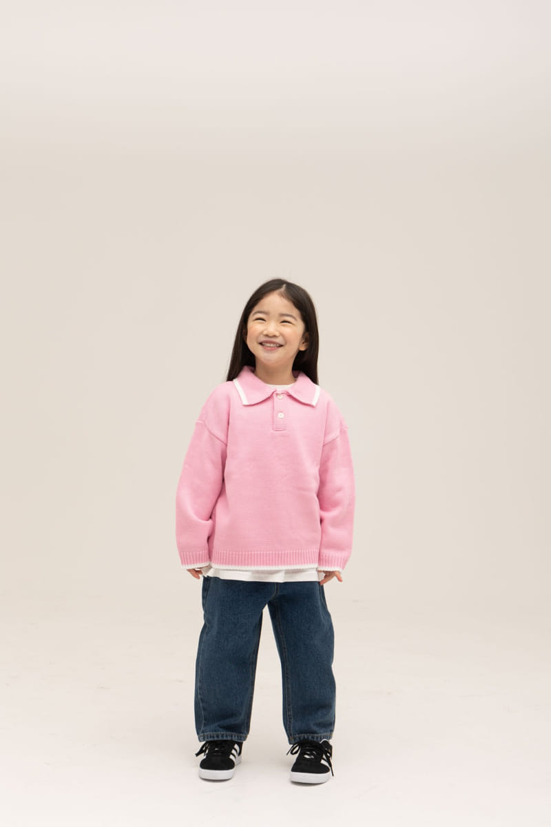 nrk - Korean Children Fashion - #discoveringself - Color Collar Knit Tee - 11