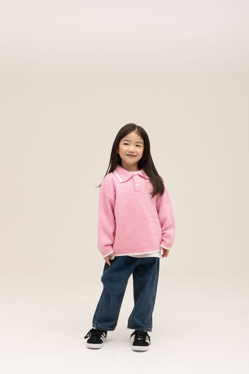 nrk - Korean Children Fashion - #fashionkids - Color Collar Knit Tee - 12