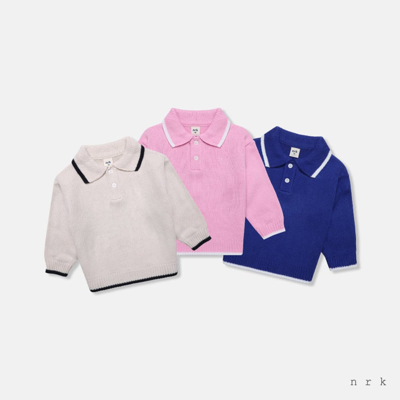 nrk - Korean Children Fashion - #magicofchildhood - Color Collar Knit Tee - 2