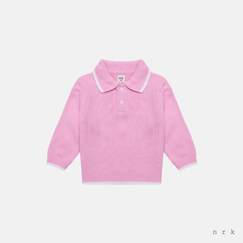 nrk - Korean Children Fashion - #minifashionista - Color Collar Knit Tee - 4