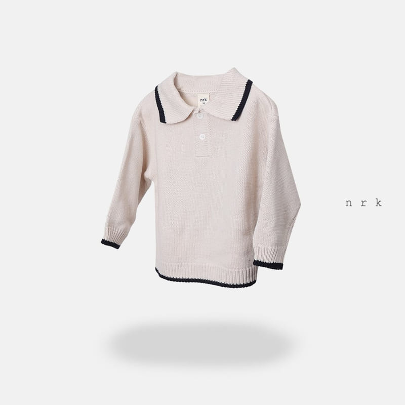 nrk - Korean Children Fashion - #toddlerclothing - Color Collar Knit Tee - 6