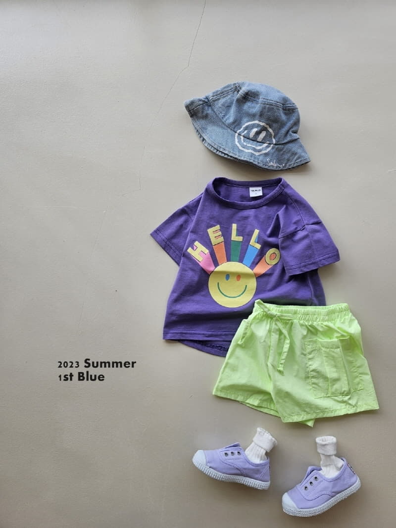 1st Blue - Korean Children Fashion - #childofig - Hello Smile Tee - 6