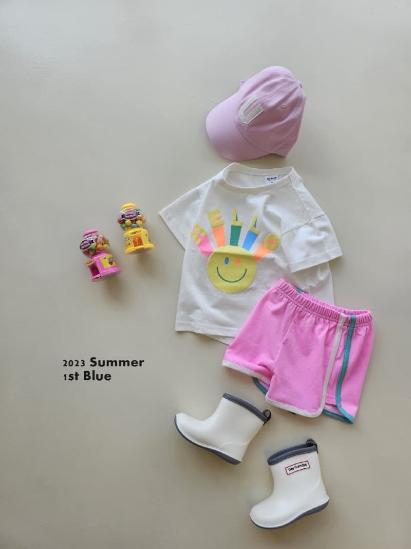 1st Blue - Korean Children Fashion - #childrensboutique - Hello Smile Tee - 7