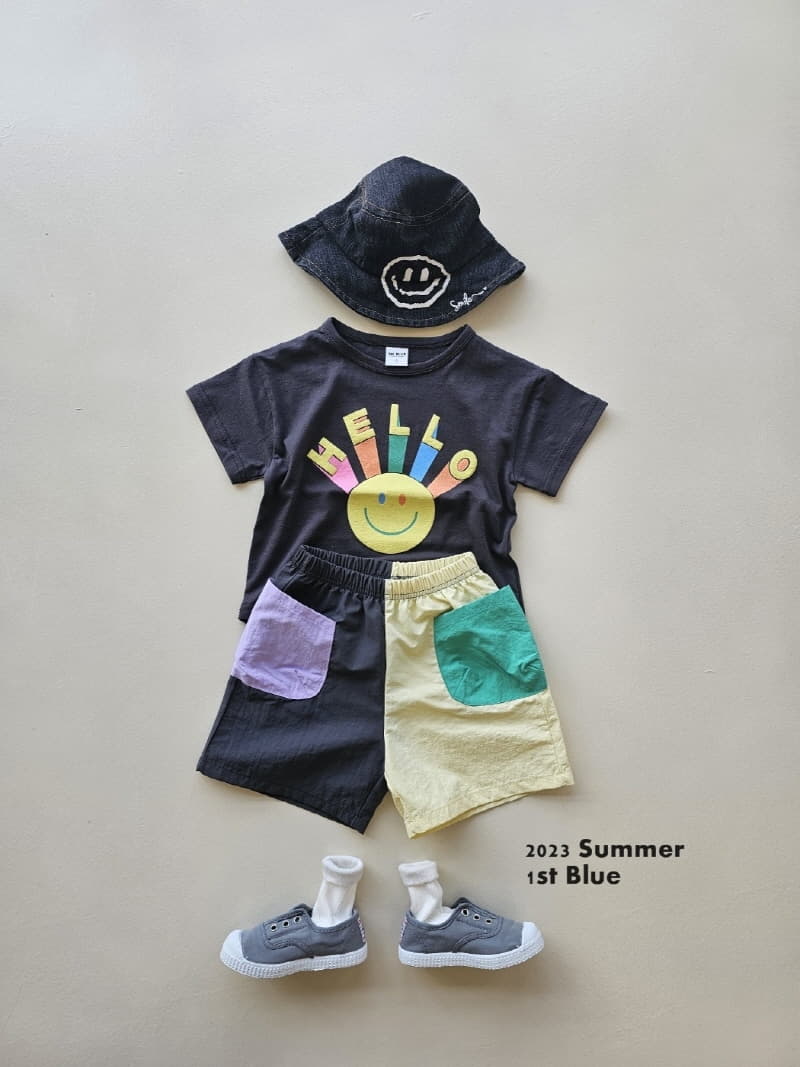 1st Blue - Korean Children Fashion - #designkidswear - Hello Smile Tee - 8