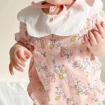 Flower Rabbit Bodysuit with Bonnet