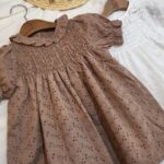 Eyelet Smocked One-piece