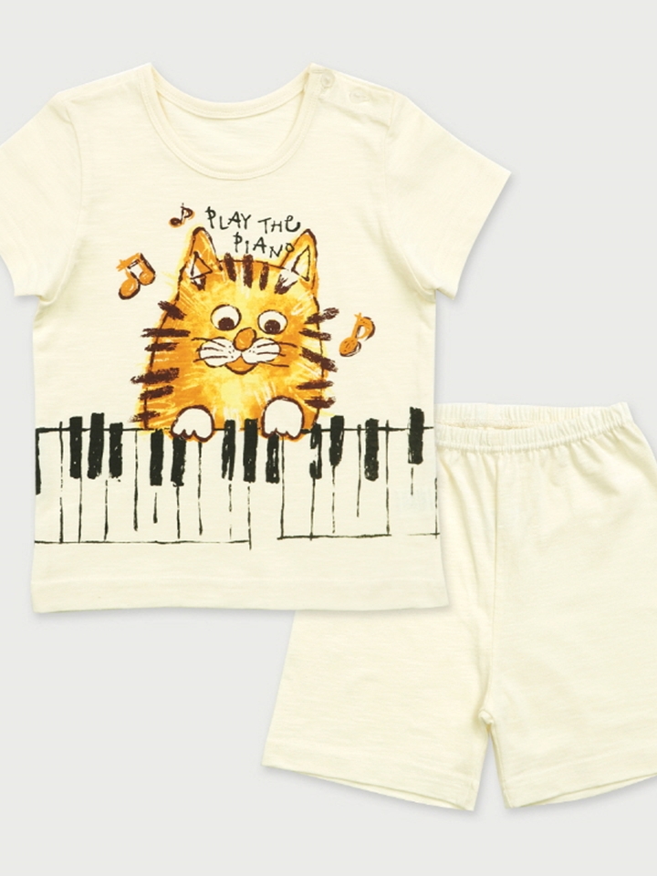 Piano Cat Sluv Cotton Modal