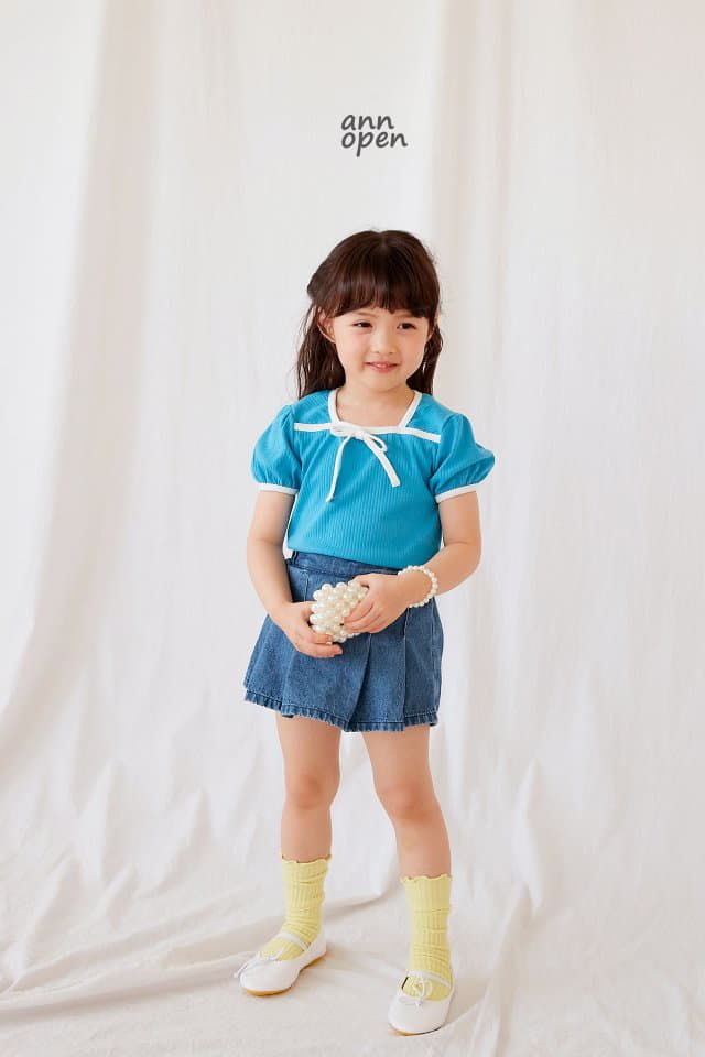 Ann Open - Korean Children Fashion - #kidsshorts - Jenny Ribbon Tee - 11