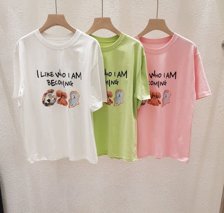 Another Plan - Korean Women Fashion - #momslook - Like It Paint Short Sleeves Tee - 10