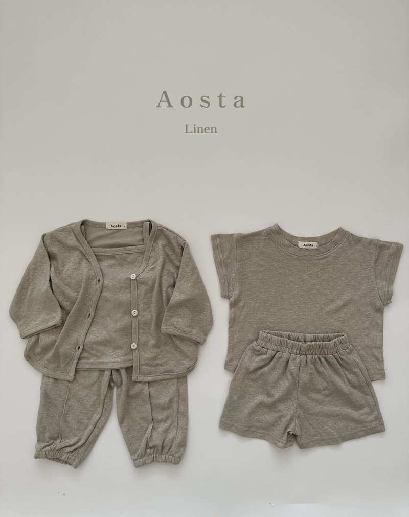 Aosta - Korean Children Fashion - #designkidswear - Linen Tee - 3