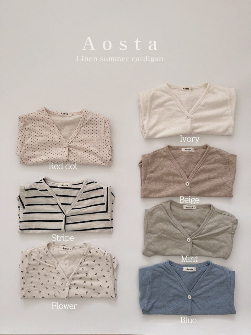 Aosta - Korean Children Fashion - #toddlerclothing - Linen Cardigan