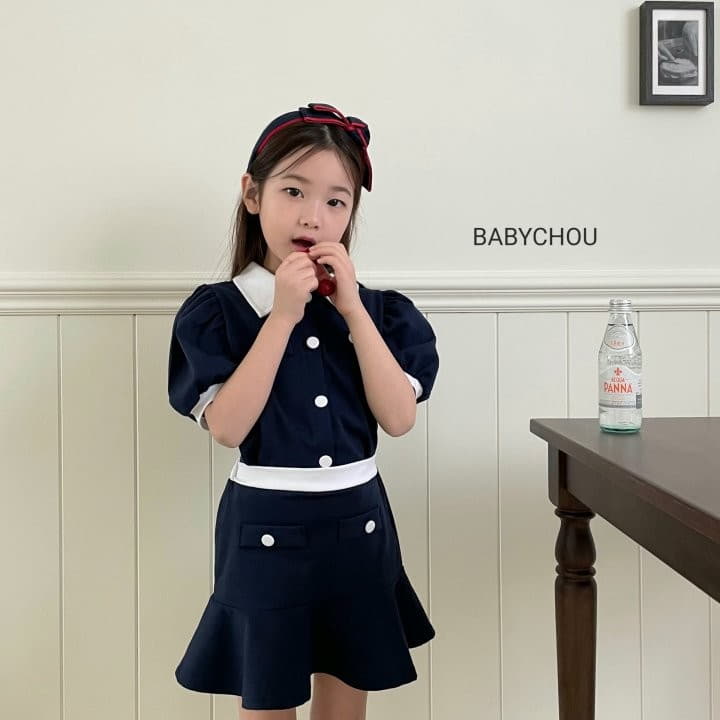 Babychou - Korean Children Fashion - #Kfashion4kids - Juliet Top Bottom Set - 12