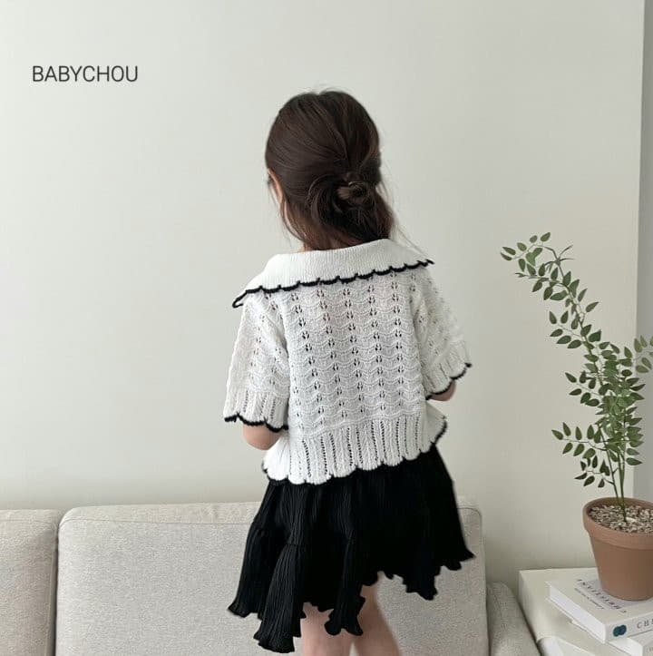 Babychou - Korean Children Fashion - #kidsshorts - Wins Collar Cardigan - 8