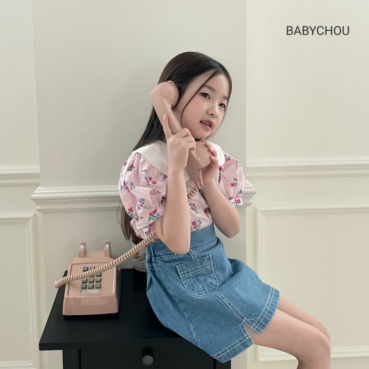 Babychou - Korean Children Fashion - #littlefashionista - Slit Denim Skrit - 6