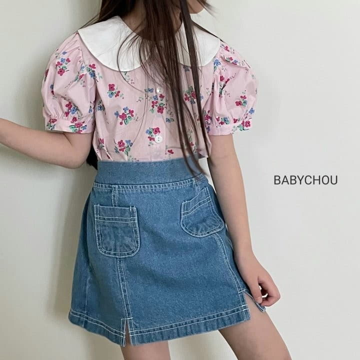 Babychou - Korean Children Fashion - #magicofchildhood - Slit Denim Skrit - 7