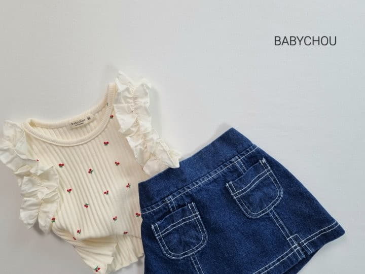 Babychou - Korean Children Fashion - #prettylittlegirls - Slit Denim Skrit - 9