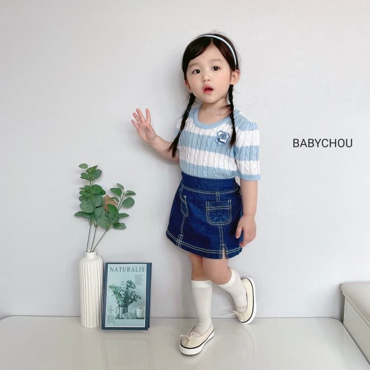 Babychou - Korean Children Fashion - #todddlerfashion - Summer Cable Tee - 11