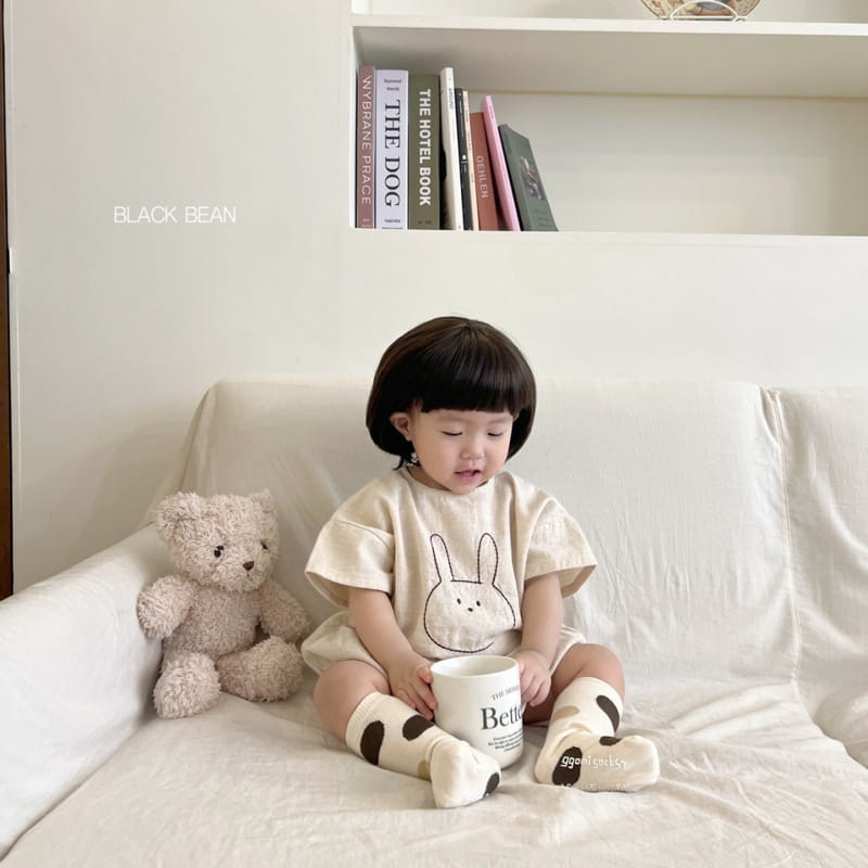 Black Bean - Korean Baby Fashion - #onlinebabyshop - Belly Bebe Top Bottom Set - 4