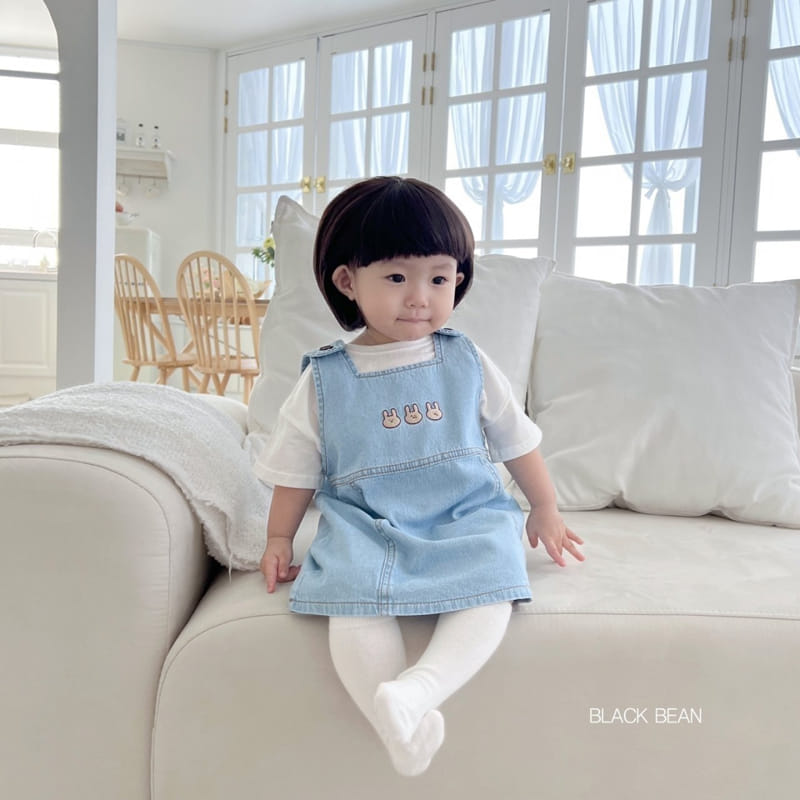 Black Bean - Korean Baby Fashion - #babyoninstagram - Bebe Farms Dungarees One-piece Set