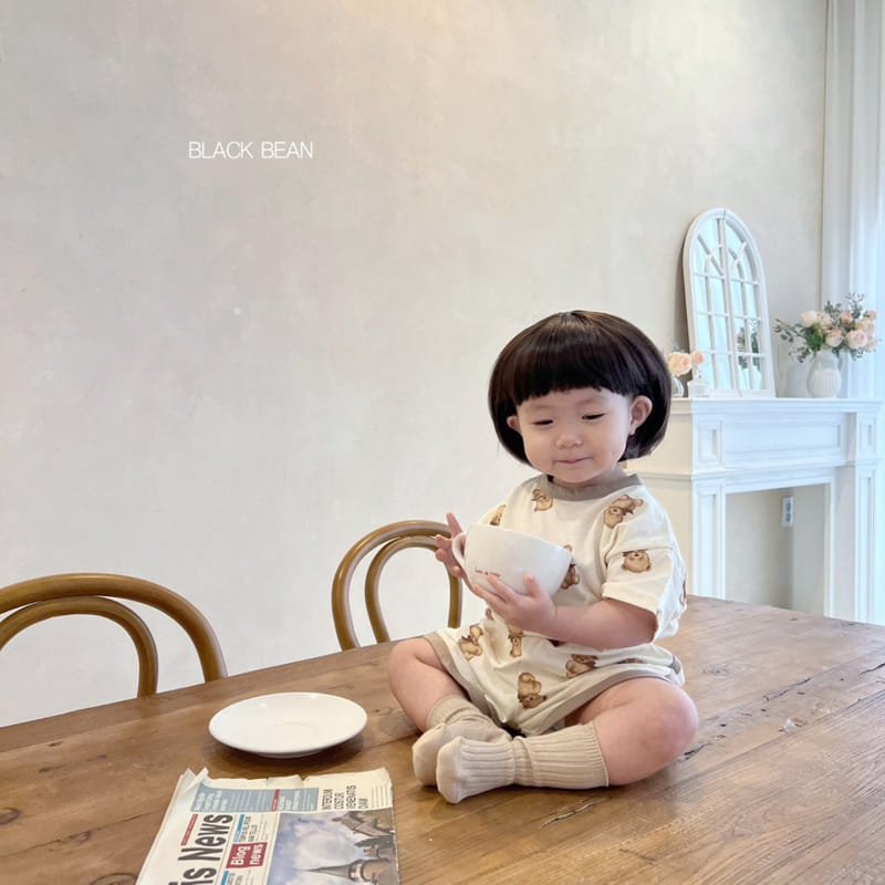 Black Bean - Korean Baby Fashion - #babyoninstagram - Any Bebe Top Bottom Set - 4