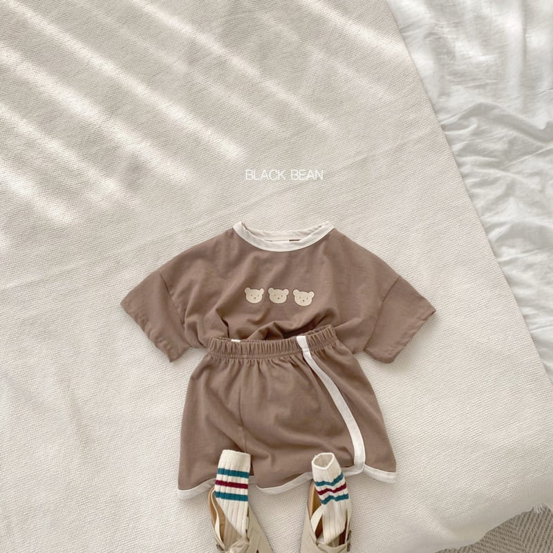 Black Bean - Korean Children Fashion - #childofig - Friends Top Bottom Set - 2