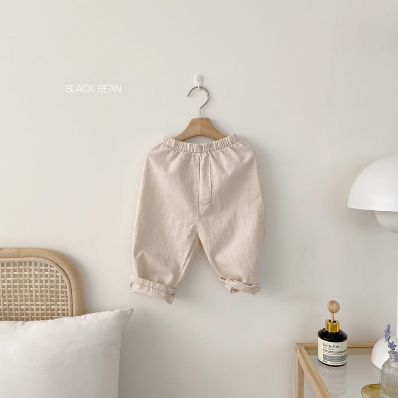 Black Bean - Korean Children Fashion - #discoveringself - Slub Pants