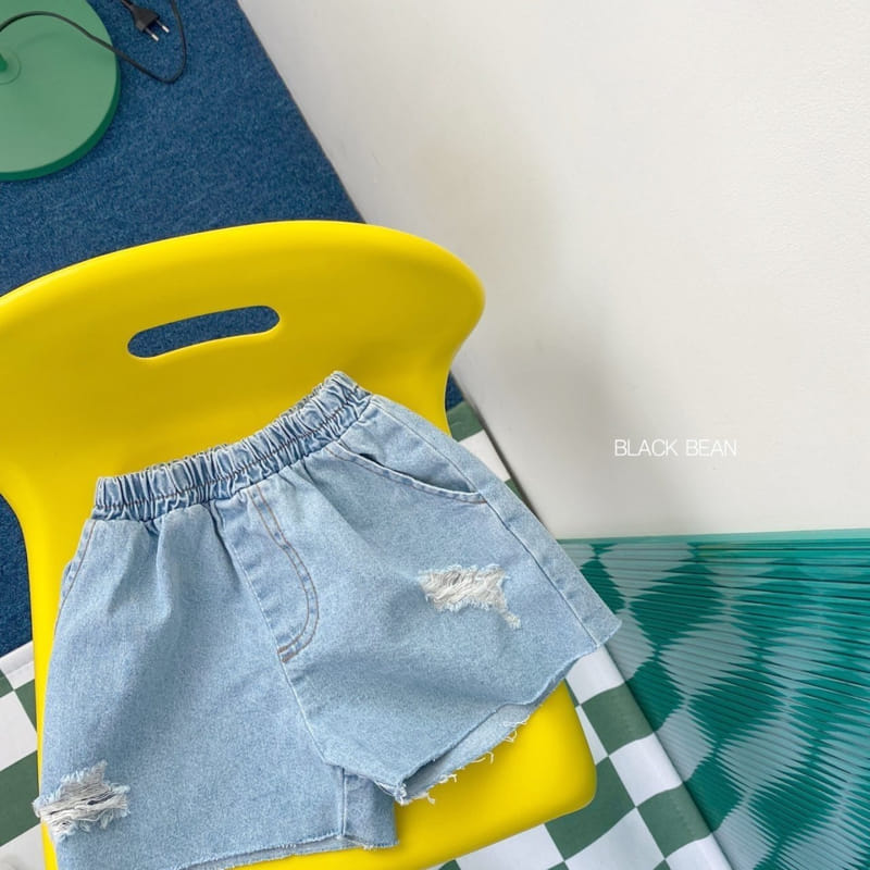 Black Bean - Korean Children Fashion - #magicofchildhood - 615 Vintage Denim Shorts - 4