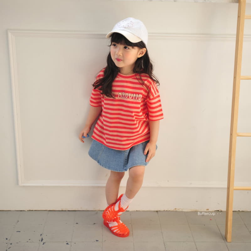 Buttercup - Korean Children Fashion - #toddlerclothing - Around Stripes Tee - 2