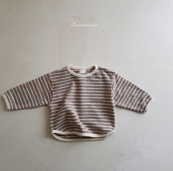 Choucream - Korean Baby Fashion - #babygirlfashion - Bebe Stripes Piping Tee - 3