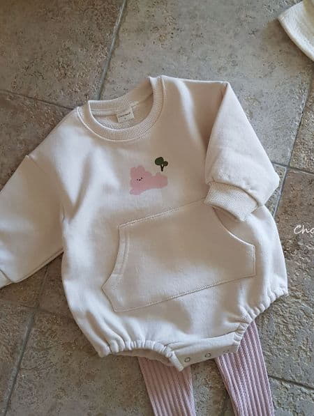 Choucream - Korean Baby Fashion - #babyoninstagram - Rabbit Sweatshirt Bodysuit - 9