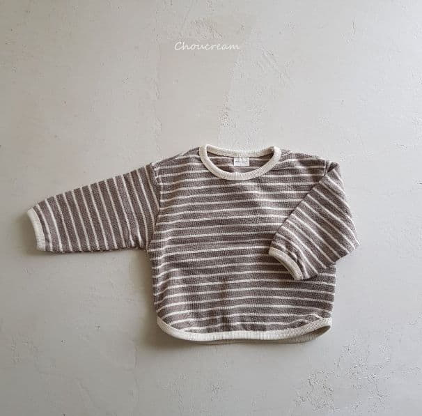 Choucream - Korean Baby Fashion - #babyoninstagram - Bebe Stripes Piping Tee - 5