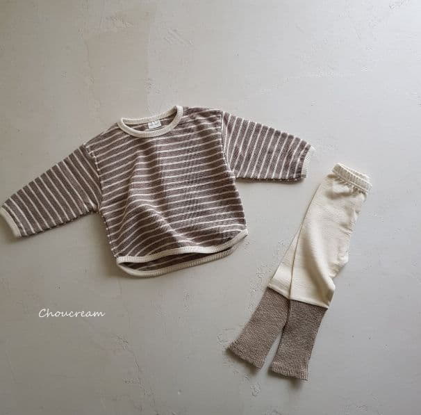 Choucream - Korean Baby Fashion - #babyootd - Bebe Stripes Piping Tee - 6