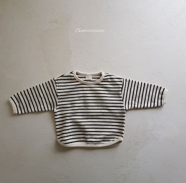 Choucream - Korean Baby Fashion - #babyoutfit - Bebe Stripes Piping Tee - 7