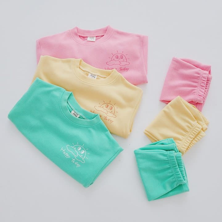 Daily Daily - Korean Children Fashion - #childofig - U Like Top Bottom Set - 7