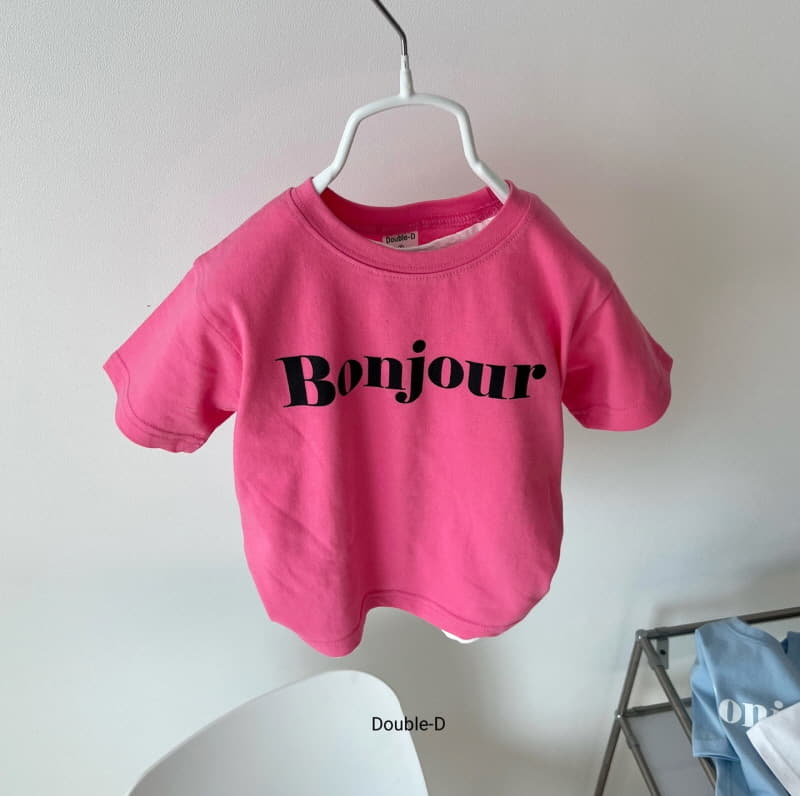 Doubled - Korean Children Fashion - #toddlerclothing - Bon Jour Short Sleeves Tee - 8