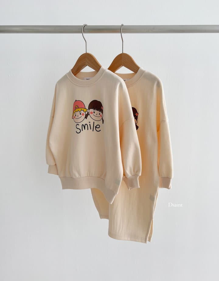 Dsaint - Korean Children Fashion - #Kfashion4kids - Smile One-piece Sweatshirt - 6