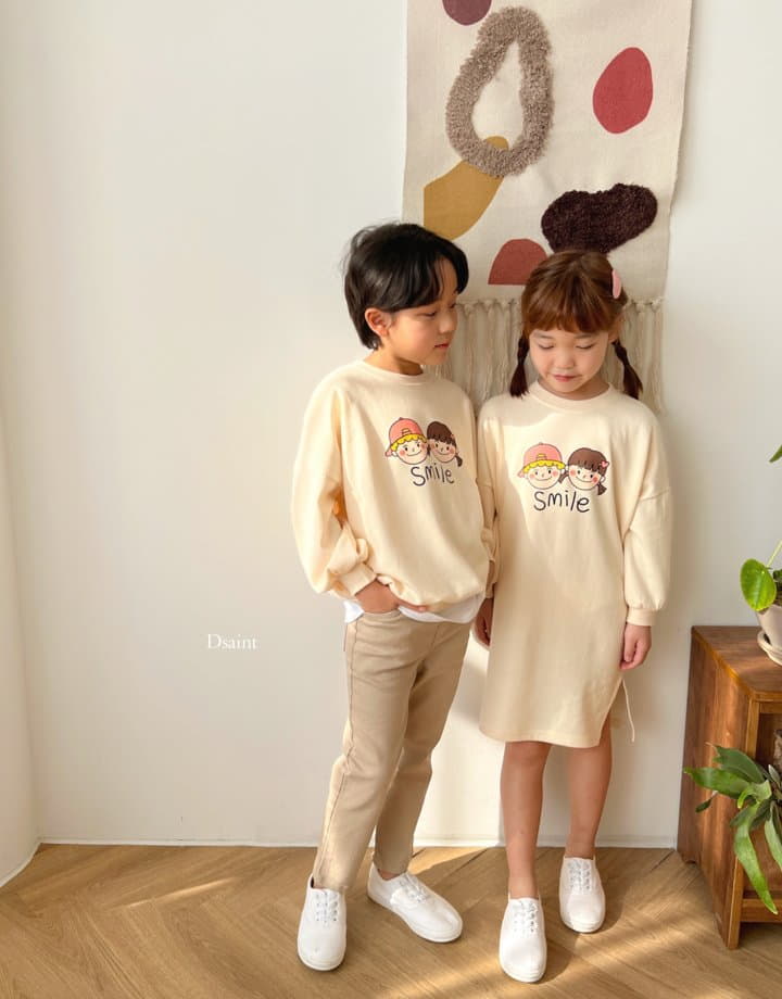 Dsaint - Korean Children Fashion - #discoveringself - Smile One-piece Sweatshirt