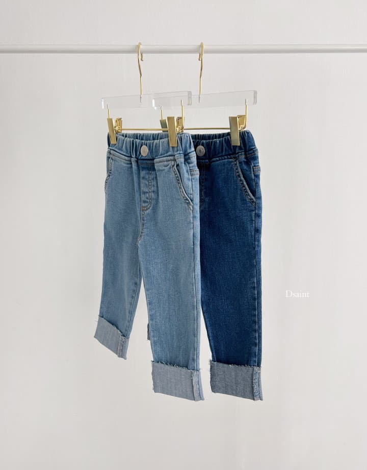 Dsaint - Korean Children Fashion - #fashionkids - Roll UP Jeans - 12