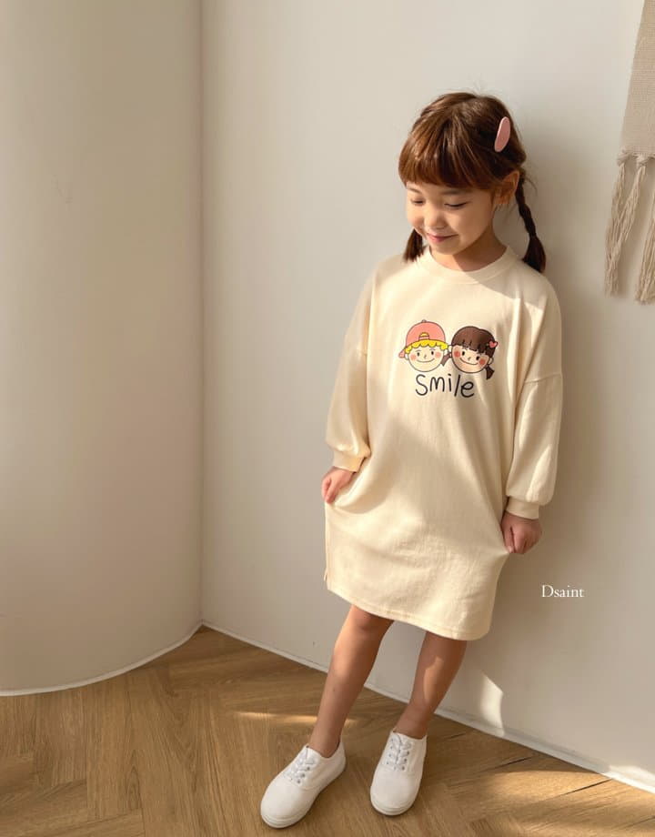 Dsaint - Korean Children Fashion - #kidsshorts - Smile One-piece Sweatshirt - 3